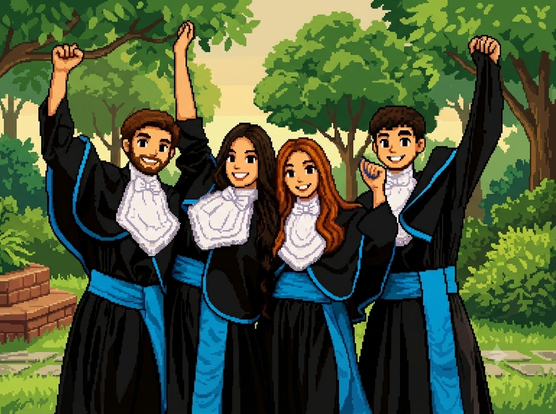 Versão pixelada do grupo